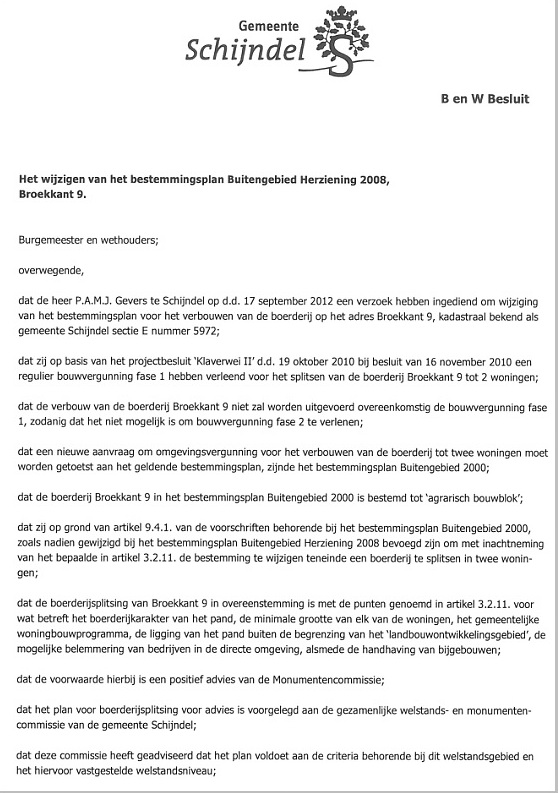 besluit BenW - 1