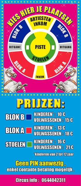 circus - kies je plaatsen